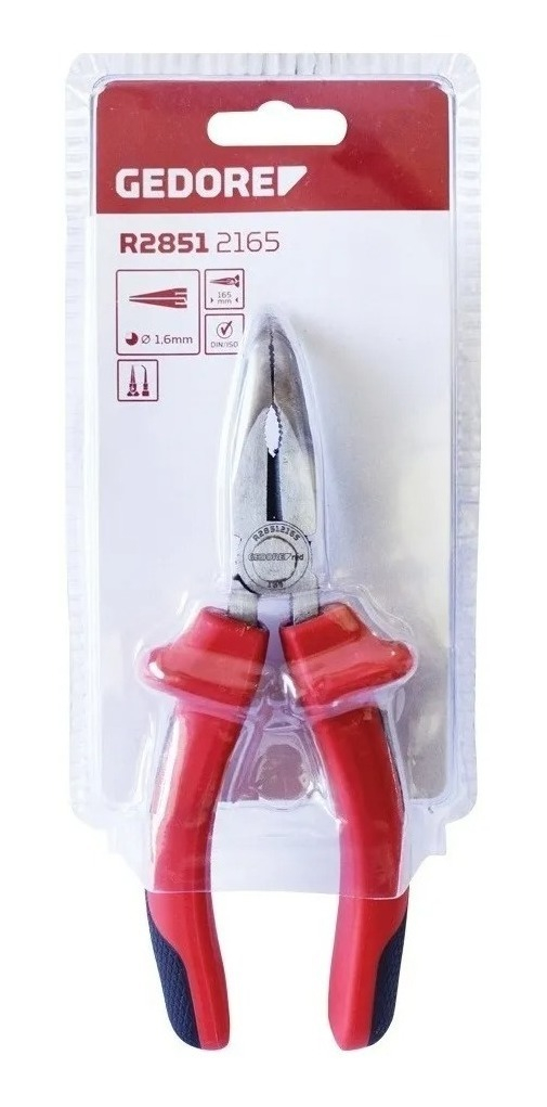Alicate Tipo Telefone Bico Curvo 165 Mm (6.1/2 ) Gedore Red