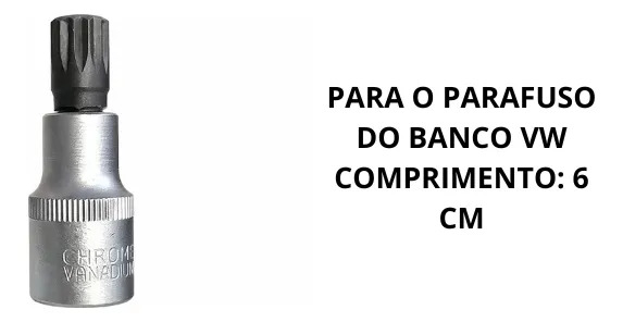 Chave Multidentada Curta Para o Parafuso Do Banco Volkswagen