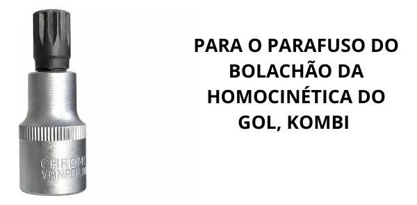 Chave Multidentada Curta Para o Parafuso do Bolachão da Homocinetica do Gol e Kombi