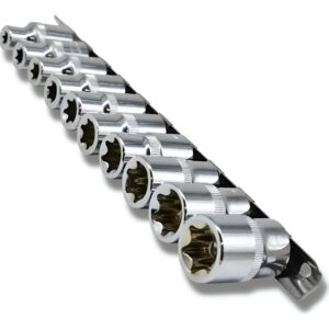 Jogo De Soquete Torx Fêmea Encaixe 1/2'' E8 Ao E24 C/10 Pçs Vip Industrial