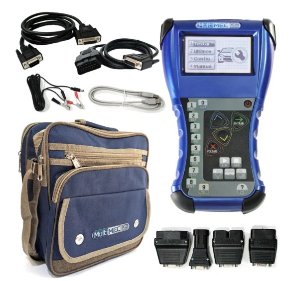 Scanner Automotivo Linha Leve Ciclo Otto + Kit Diesel Leve com Bolsa – Profissional Flex e Diesel MULTIMEC-X3