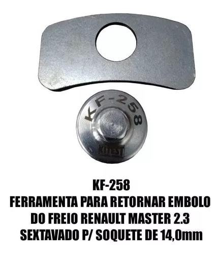 Chave Retornar Embolo Freio Renault Master 2.3 Kf-258 Kitest