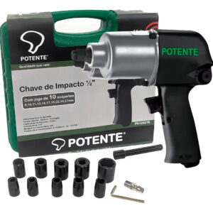 Chave De Impacto Pneumática 79kg Encaixe de 1/2" 14 Peças Potente