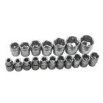Jogo De Catraca Com Soquetes Sextavado 1/2" 22 Peças 8 A 32mm