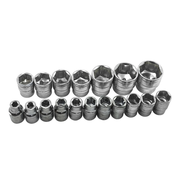 Jogo De Catraca Com Soquetes Sextavado 1/2" 22 Peças 8 A 32mm