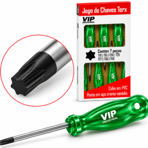 Jogo Chave Torx Em Fenda T10 A T40 7 Peças Vip Industrial