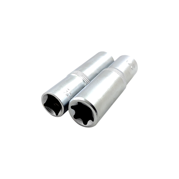 Jogo de Soquete Torx Fêmea E4 a E20 1/4" e 1/2" 10 Peças
